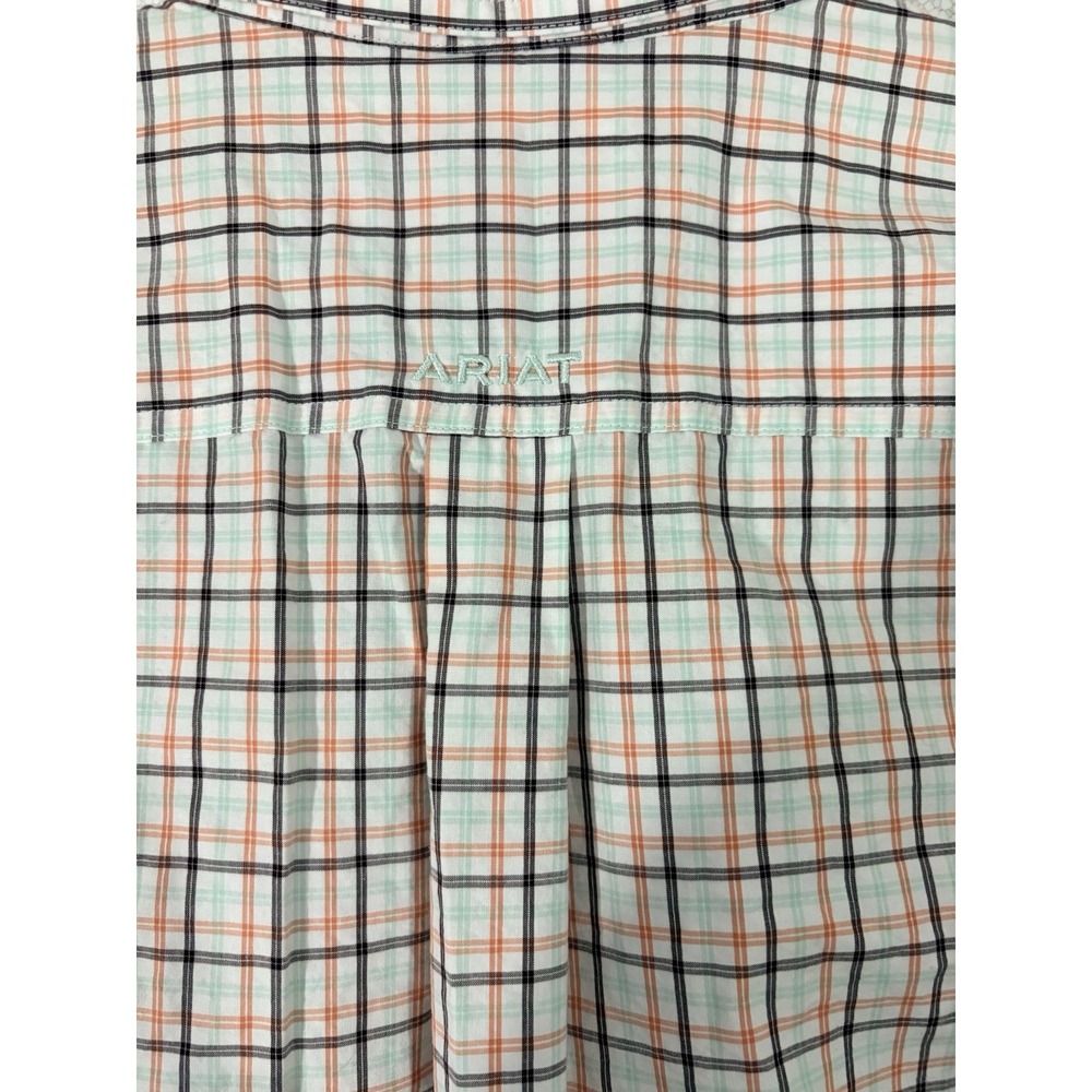 ARIAT PRO SERIES SHIRT MENS MEDIUM CHECK PATTERN COWBOY WESTERN - Picture 8 of 8